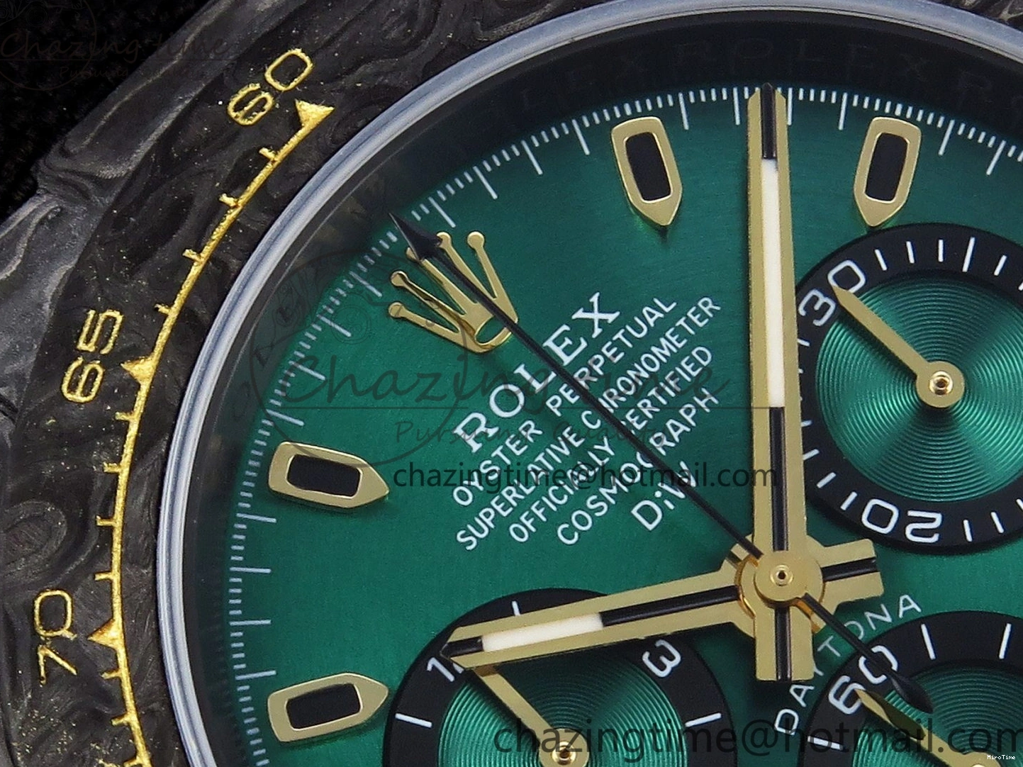 MiroTime 0407 TimelessDesign Daytona DIW Carbon YG Case and Bezel DIWF Edition Green Dial on Black Nylon Strap A 1883